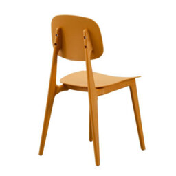 Fusion Living Mustard Yellow Plastic Olso Dining Chair - thumbnail 3