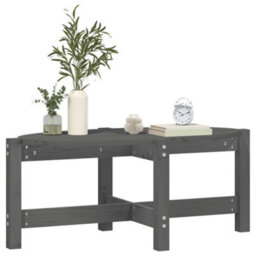 Walplus Coffee Table Grey 87X48X35 Cm Solid Wood Pine - thumbnail 4
