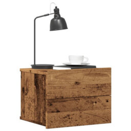 Berkfield Wall-Mounted Bedside Cabinets 2 Pcs Old Wood 40X32X30 Cm - thumbnail 1