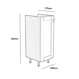 Ashford Matt Dusty Grey Shaker Freestanding Bathroom & Wet Room Base Unit (W)295mm (H)820mm - thumbnail 2