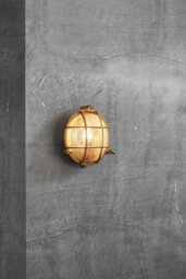 Nordlux Polperro Outdoor Patio Terrace Garden Wall Light In Brass (Height) 9.3Cm - thumbnail 1