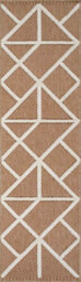 Harper Prism Pattern Water Resistant Indoor Area Rugs Cream 60X220 Cm - thumbnail 3