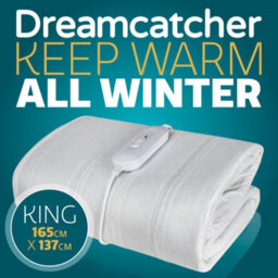 Dreamcatcher King Size Electric Blanket Heated Bed Underblanket Polyester Detachable Control 3 Heat Settings - thumbnail 2