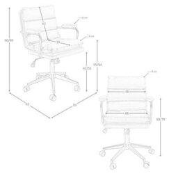 Angel Cerda Modern Grey Fabric Office Swivel Chair For Ultimate Comfort - thumbnail 7