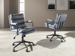 Angel Cerda Modern Grey Fabric Office Swivel Chair For Ultimate Comfort - thumbnail 2