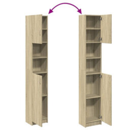 Vidaxl Bathroom Cabinet Sonoma Oak 32X25.5X190 Cm Engineered Wood - thumbnail 7
