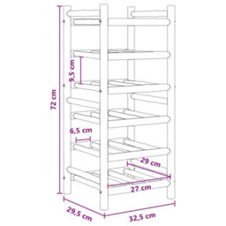 Walplus Wine Rack Natural 32.5 X 29.5 X 72 Cm Bamboo - thumbnail 6