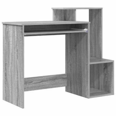 Berkfield Modern Grey Computer Desk Grey Sonoma Engineered Wood Medium - image 1