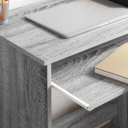 Berkfield Modern Grey Computer Desk Grey Sonoma Engineered Wood Medium - thumbnail 4