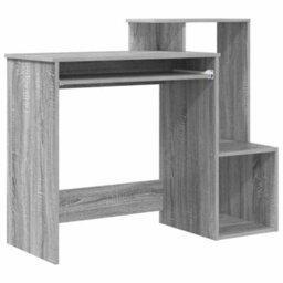 Berkfield Modern Grey Computer Desk Grey Sonoma Engineered Wood Medium