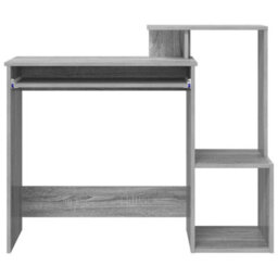 Berkfield Modern Grey Computer Desk Grey Sonoma Engineered Wood Medium - thumbnail 6