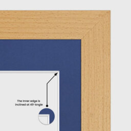 AK Frames 20X14 Country Pine Modern Multi Photo Frame With Blue Mount - Holds 2 Apertures (2X) A4 Photos - thumbnail 7
