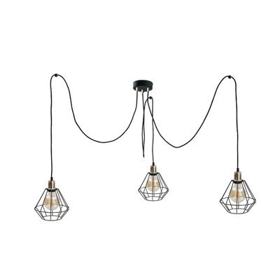 Luminosa Lighting Luminosa Foskal Cluster Pendant Ceiling Light Gold, 3X E27