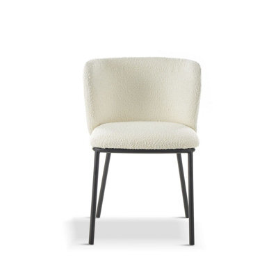 Buttercup Farm Mandy Boucle Dining Chair (Pack Of 2) - L44 X W46 X H75 Cm - White - image 1