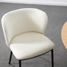 Buttercup Farm Mandy Boucle Dining Chair (Pack Of 2) - L44 X W46 X H75 Cm - White - thumbnail 6