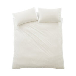 Bianca Seersucker Woven Stripe 180 Thread Count Cotton Super King Duvet Cover Set With Pillowcases Natural - thumbnail 6