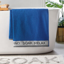 Catherine Lansfield Relax And Unwind Hand Towel Cobalt Blue