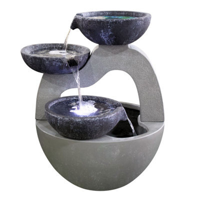 Outdoor Living UK Solar Glenarm Fountain Contemporary Solar Water Feature Without Cover