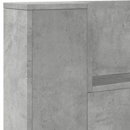 Berkfield Headboard Cabinet With Led Concrete Grey 220X16.5X103.5 Cm - thumbnail 9