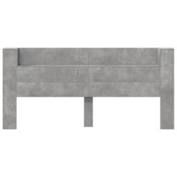 Berkfield Headboard Cabinet With Led Concrete Grey 220X16.5X103.5 Cm - thumbnail 6