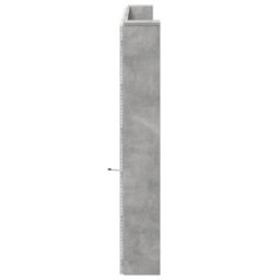 Berkfield Headboard Cabinet With Led Concrete Grey 220X16.5X103.5 Cm - thumbnail 7