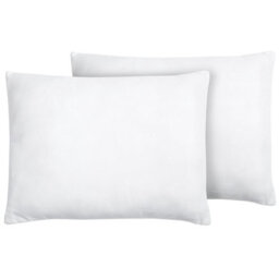 Beliani Set Of 2 Pillows Errigal Low Microfibre 50 X 60 Cm White - thumbnail 1