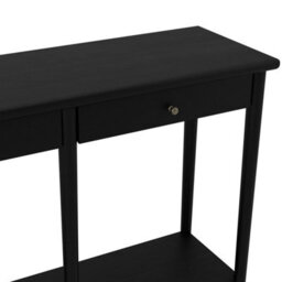 Wyld Haus Newbridge Black Ash Veneer Console Table 2 Drawers And Bottom Shelf 1100X345X825mm - thumbnail 5