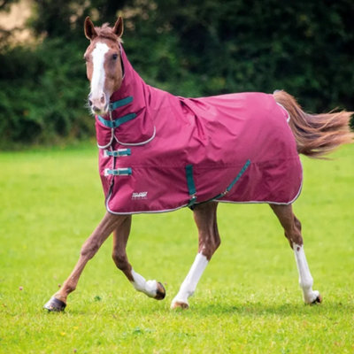 "Tempest Original 200 Combo Neck Horse Turnout Rug Maroon (7 3"")" - image 1