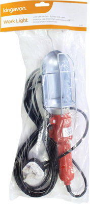 Kingavon 5M Mains Work Light Loft Car Inspection Lamp Garage 5 Metre Cable With Hook