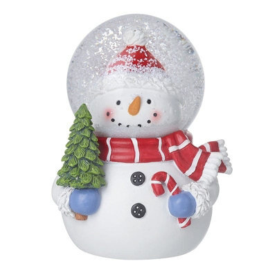 Heaven Sends Christmas Snowman Snow Globe - 13.5 X 8.5 Cm, White Festive Tabletop Décor