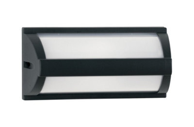 Luminosa Lighting Luminosa Boston Outdoor Flush Wall Light Anthracite, Ip54 25X12X12.5Cm
