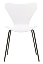 Orsina Laila Dining Chair With White Seat And Black Legs - thumbnail 1