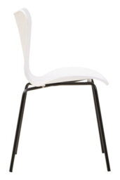 Orsina Laila Dining Chair With White Seat And Black Legs - thumbnail 3