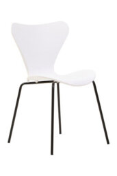 Orsina Laila Dining Chair With White Seat And Black Legs - thumbnail 4