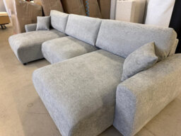 Stratus Interiors Grey U-Shape 6 Seater Sofa Bed With Sleeping Function & Bedding Storage - Highly Elastic Foam Fabric Sofa W336 X D140 X H88 Cm - thumbnail 3