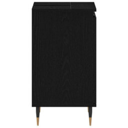 Berkfield Modern Bathroom Sink Cabinet Black Oak 58X33X60 Cm Engineered Wood - thumbnail 7