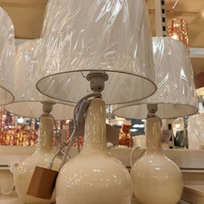 Biznest Table Lamp Cream Color Bedside Table Lamp For Bedroom Living Room A Great Addition