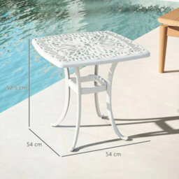 54 X 54Cm Aluminium Outdoor Garden Side Table - thumbnail 2