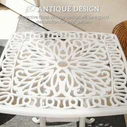 54 X 54Cm Aluminium Outdoor Garden Side Table - thumbnail 6