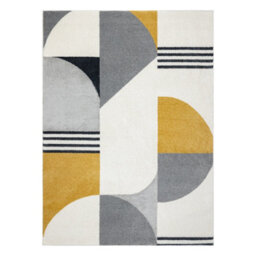 RugsX Carpet Fusion 1327 White Dark Grey Gold - Geometric, Modern, Abstract 140X190 Cm - thumbnail 2