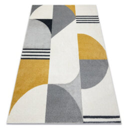 RugsX Carpet Fusion 1327 White Dark Grey Gold - Geometric, Modern, Abstract 140X190 Cm - thumbnail 4