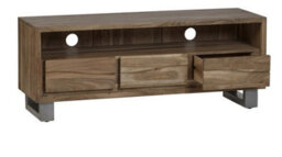 Buttercup Farm Baltic Live Edge Media Unit - Metal/acacia Solid Wood - L40 X W140 X H45 Cm - thumbnail 4