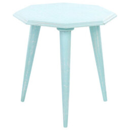 Beliani Set Of 2 Side Tables Kanri Light Blue - thumbnail 4