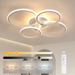 Pheashine Sand White Led Acrylic Ceiling Light 39W Stepless Dimming 3000-6500K With Remote - thumbnail 2