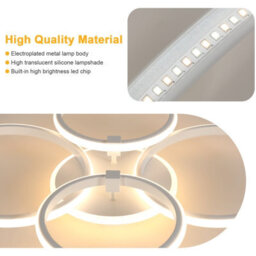 Pheashine Sand White Led Acrylic Ceiling Light 39W Stepless Dimming 3000-6500K With Remote - thumbnail 4