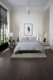 The Lyndon Company Petite Fleure Cotton Grey Duvet Cover Set Blossom Floral Print Bedding With Elegant Piped Finish - thumbnail 1