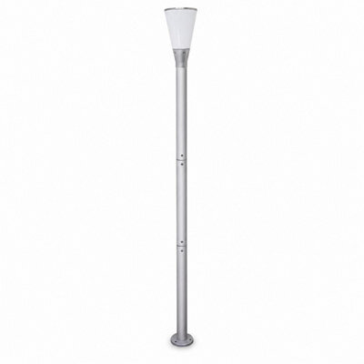 Gwsolar 237Cm Solar Post Light Aluminium Garden Pole Lamp, 400Lm Remote Control With Timer, Ip65 Waterproof Driveway Entrance - image 1