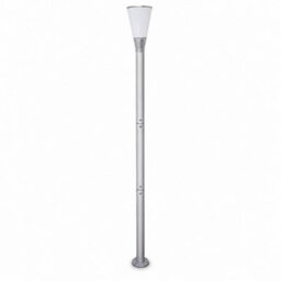 Gwsolar 237Cm Solar Post Light Aluminium Garden Pole Lamp, 400Lm Remote Control With Timer, Ip65 Waterproof Driveway Entrance - thumbnail 1