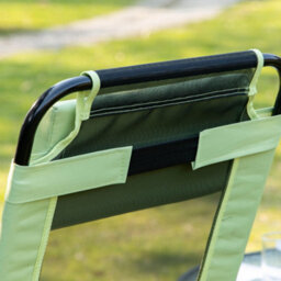Outsunny Garden Chairs Set Of 2 Folding Camping Chair Recliners, Green - thumbnail 7