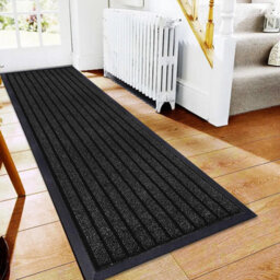 Ameha Rubber Mat Non Slip Heavy Duty Dirt Trapper Living Room Kitchen Hallway Extra Runner, Black 80X300Cm - thumbnail 9